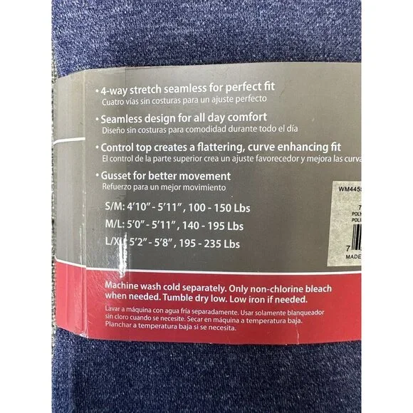 Secret Treasures Womens Leggings Size M/L Control Top Level 3 Blue Shaping Capri - Picture 4 of 4